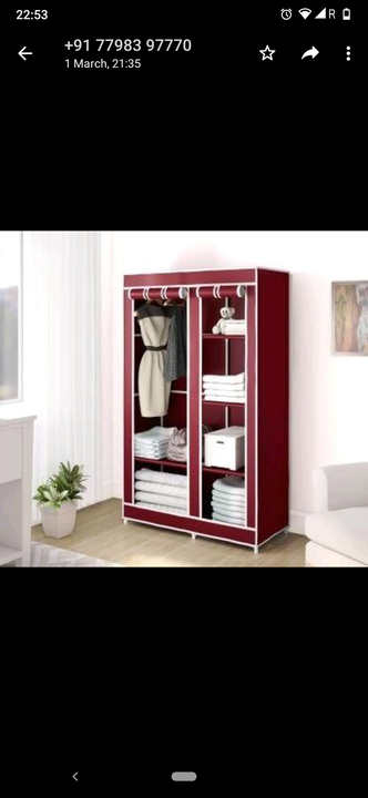 *Fancy Perfect Homes Studio 8 Shelf 3 Door PP Collapsible Wardrobe*

Product Length: 1.5 Ft
Product  uploaded by business on 3/3/2021