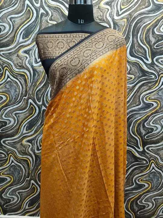 Banarasi semi Georgette saree uploaded by Bs_textiles7 on 4/8/2023