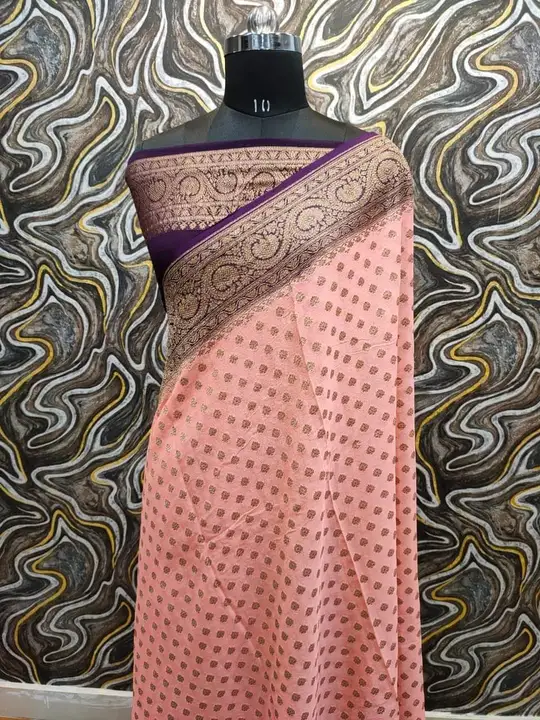 Banarasi semi Georgette saree uploaded by Bs_textiles7 on 4/8/2023