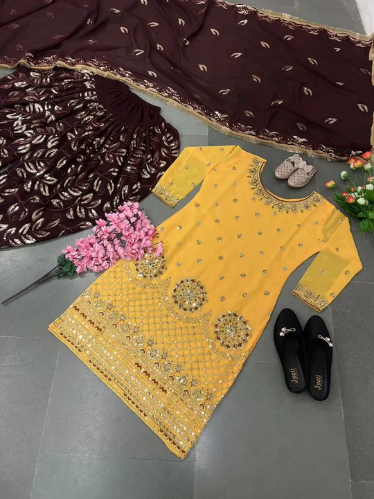 Readymade top with dhoti new pattern available  uploaded by Heena fashion house on 4/9/2023