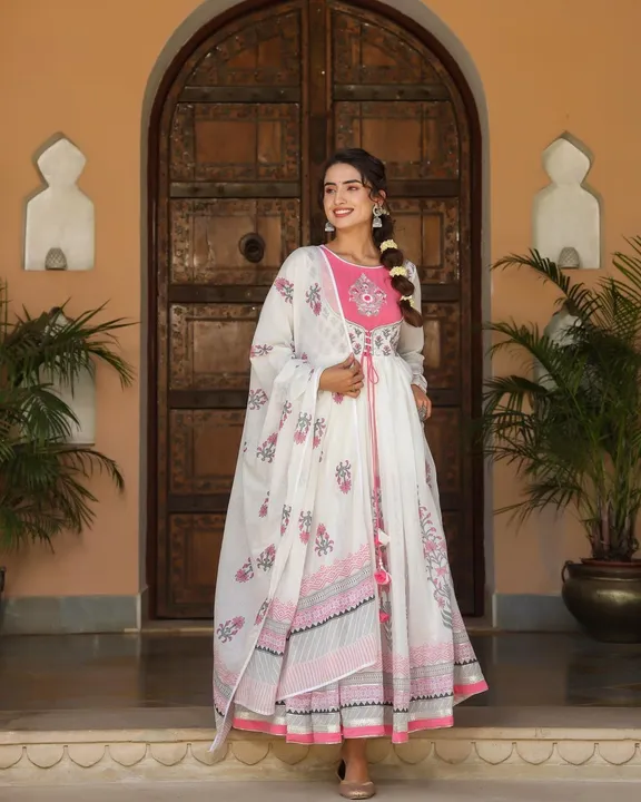 Beautiful summer special gown with dupatta  uploaded by FASHION MART on 4/9/2023
