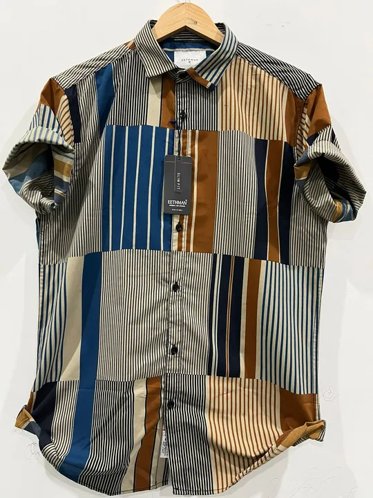 *💯% Original Branded Men’s Premium Half Sleeves Stripes Shirts*

Brand:*EETHMAN®️[O.G]*
Fabric: 💯% uploaded by CR Clothing Co.  on 4/9/2023