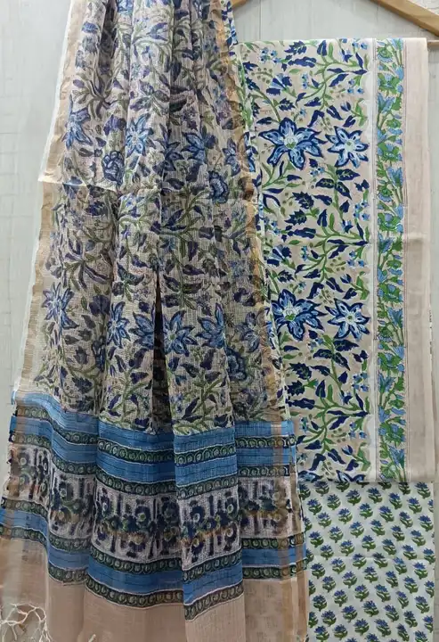 Handblock dress material  uploaded by Jaipuri Bazar on 4/9/2023