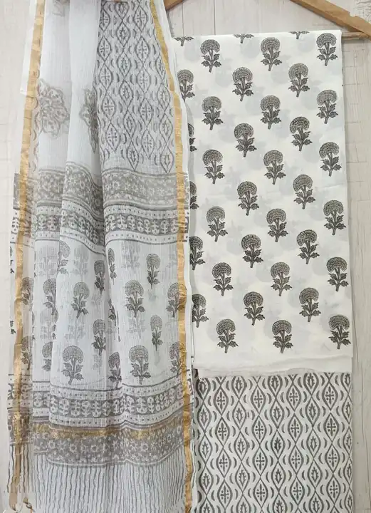Handblock pure cotton suit  uploaded by Jaipuri Bazar on 4/9/2023