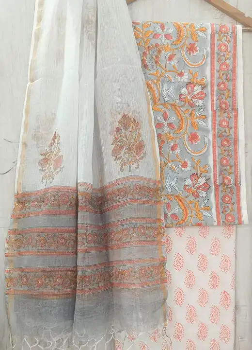 Handblock pure cotton suit  uploaded by Jaipuri Bazar on 4/9/2023