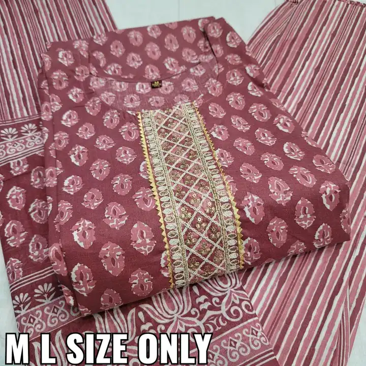 *🧿NEW LAUNCHING*
*
*Embroidery kurti pant set*
*Fabric -Cotton kurti cotton pant*

*Kurti lenth - 4 uploaded by Roza Fabrics on 4/9/2023