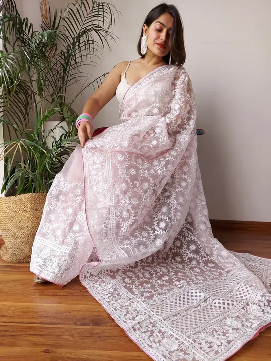 Beautiful organza silk saree  uploaded by business on 4/9/2023