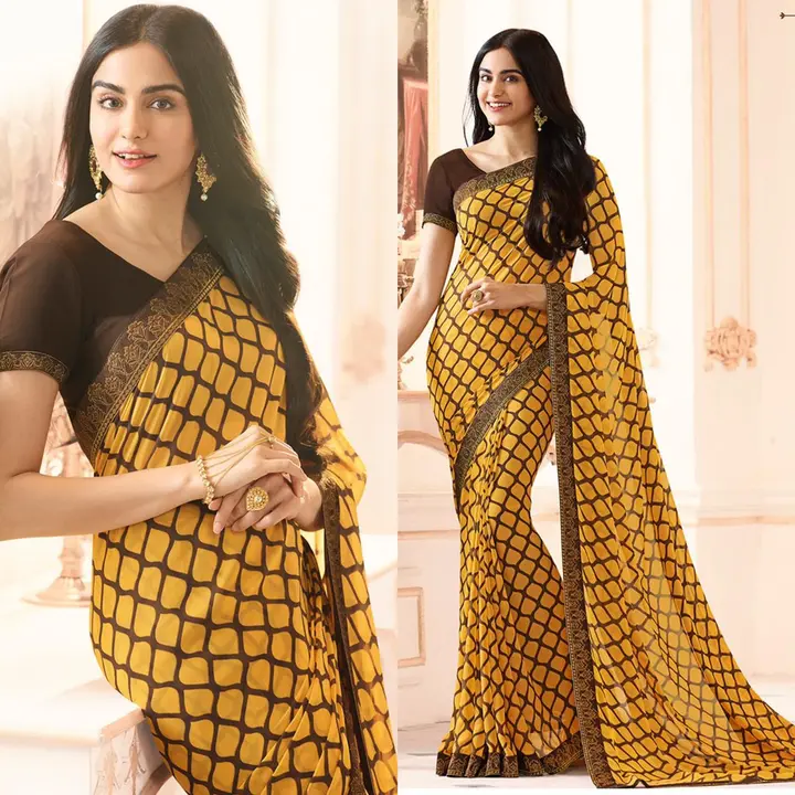 Daily wear Georgette saree  uploaded by Fatema Fashion on 4/9/2023