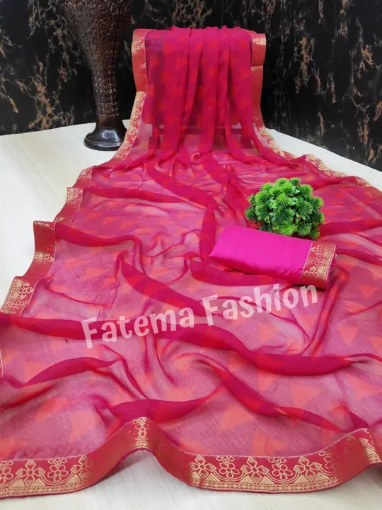 Daily wear Georgette saree  uploaded by Fatema Fashion on 4/9/2023