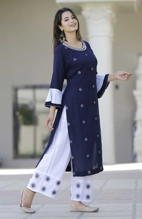 Kurti With Plazo uploaded by Mamta Creation on 3/3/2021