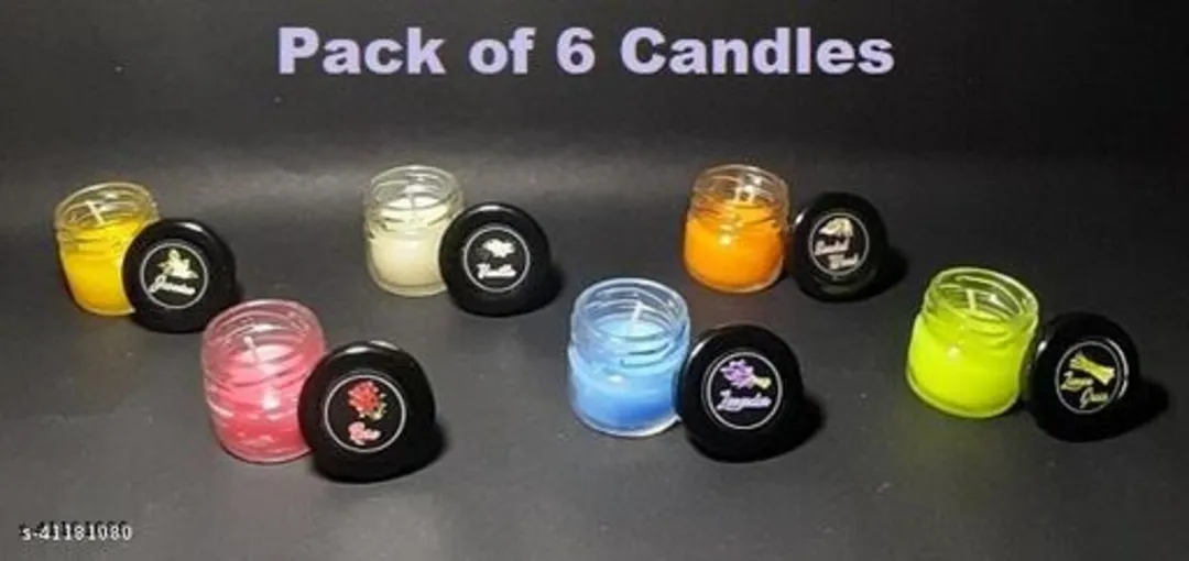 Glass candles pack of 6 primium candle  uploaded by The girl aura on 4/9/2023