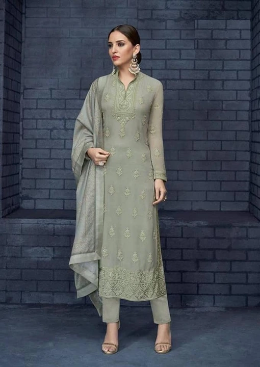 Lucknowi embroided kurta srt uploaded by Wedding Collection on 4/9/2023