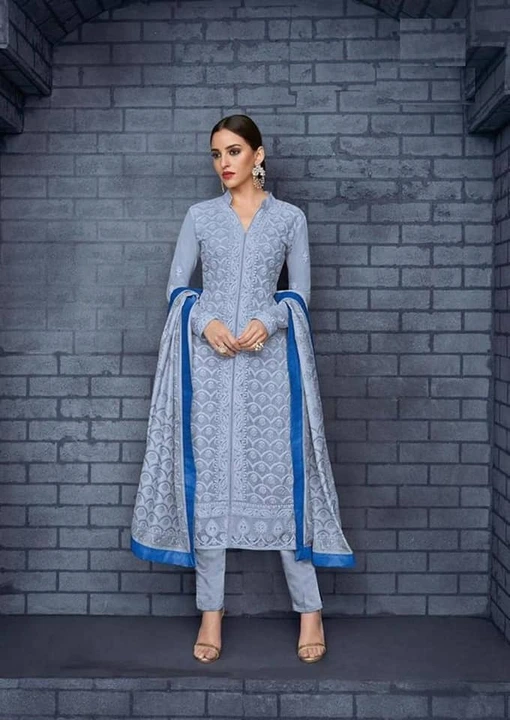 Lucknowi embroided kurta srt uploaded by business on 4/9/2023