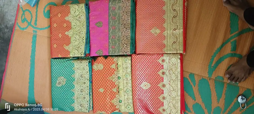 Embroidery sarees  uploaded by business on 4/9/2023