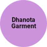 Business logo of Dhanota garment