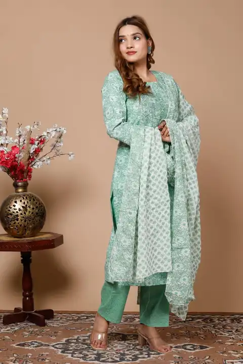 Kurti Pant With Dupatta  uploaded by Ln Textile on 4/9/2023