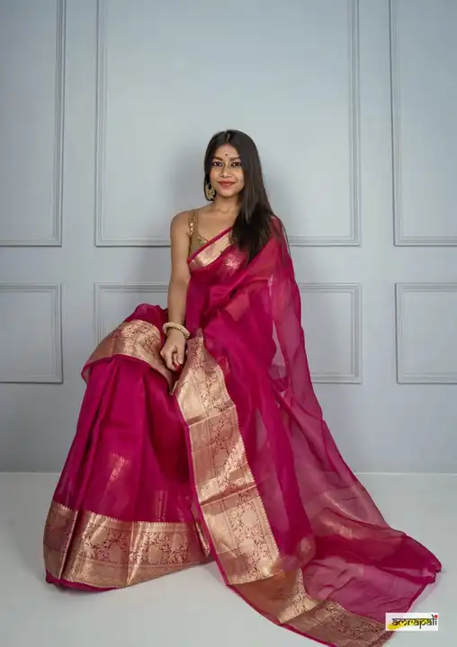 Pure organja saree hurry up booking uploaded by khan textile santipur on 4/9/2023