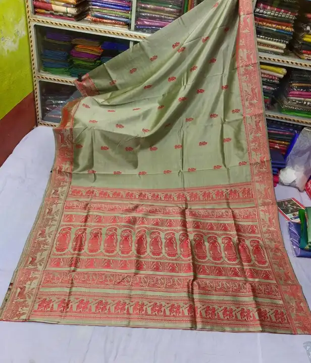 Handwoven balichuri sharee with bp uploaded by Shree's collection on 4/9/2023