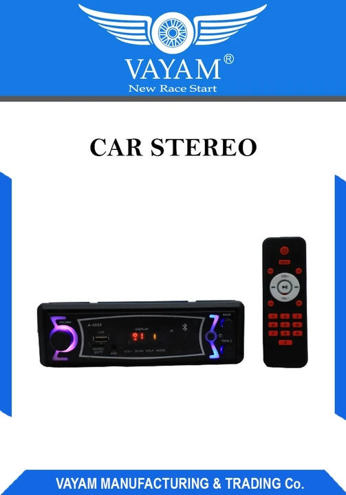 CAR STEREO  uploaded by VAYAM MANUFACTURING & TRADING CO. on 4/9/2023