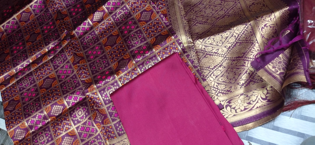 Banarasi suit  uploaded by Z i silk fabrics on 4/9/2023
