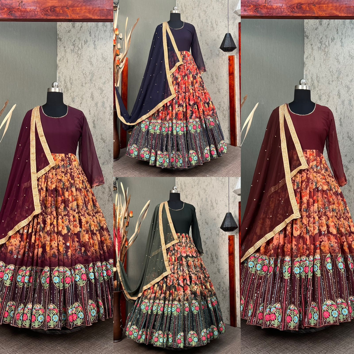Beautiful 4 Colour lehnga choli for her uploaded by business on 4/9/2023