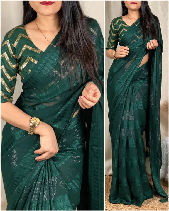 Georgette saree  uploaded by SAURYA LIFE STYLE on 4/9/2023