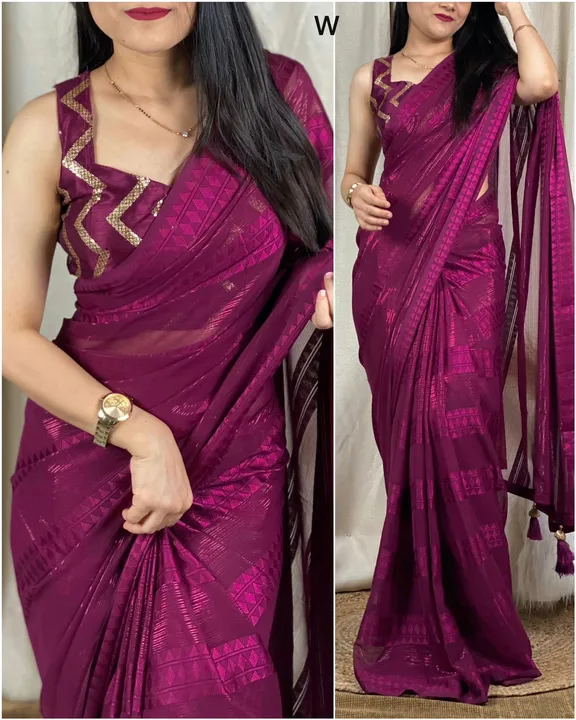 Georgette saree  uploaded by SAURYA LIFE STYLE on 4/9/2023