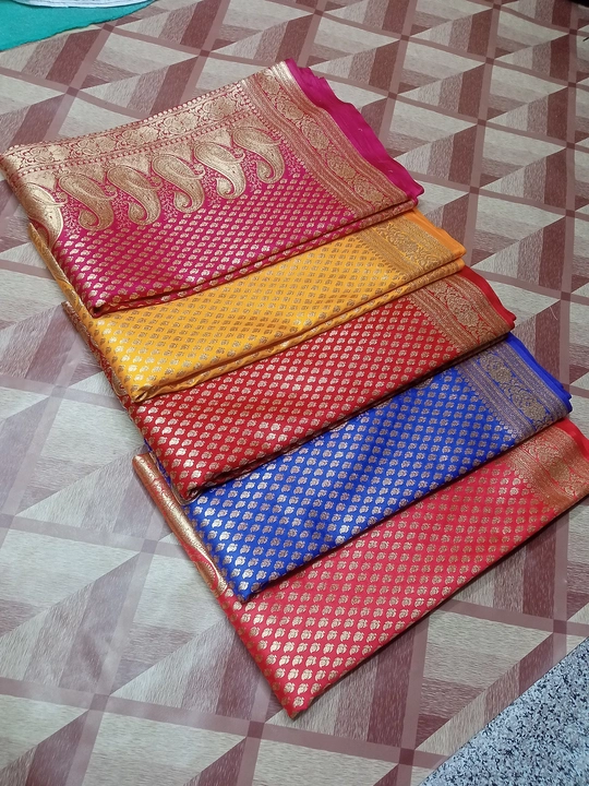 Banarasi satin silk saree uploaded by Rustom trust brand on 4/9/2023