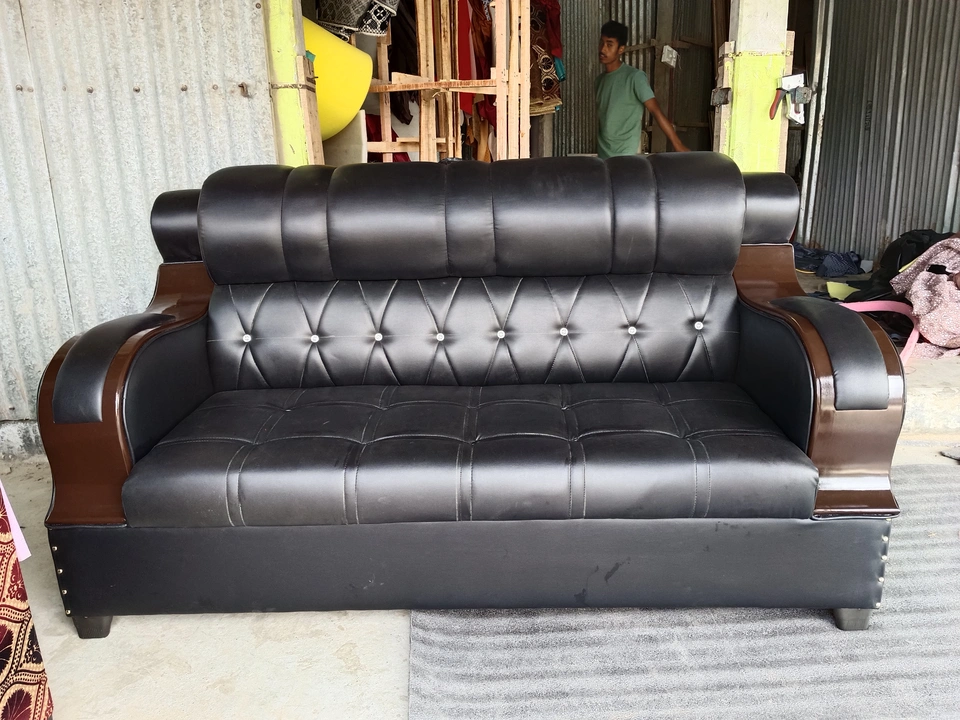 China handle Rexine sofa uploaded by Raja Sofa Manufacturing on 4/10/2023