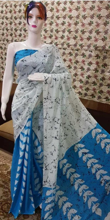  Malmal cotton saree  uploaded by Matri Saree Center on 4/10/2023