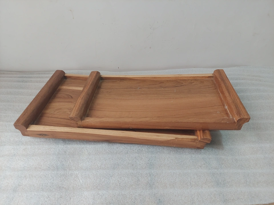 Wooden tray set of 2  uploaded by business on 4/10/2023