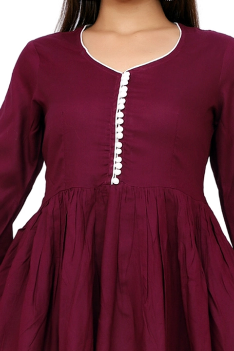Maroon top white plazzos potli button stylish western best quality  uploaded by Rose creation on 4/10/2023