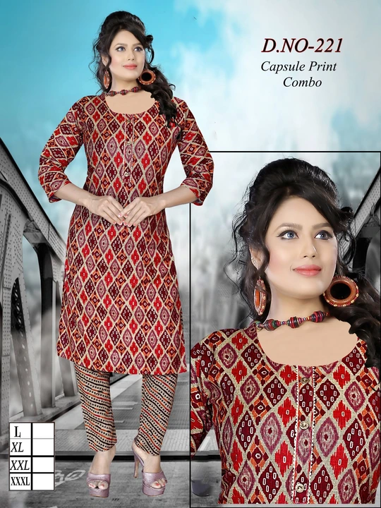 Post image Hey! Checkout my new product called
Original Rayon Capsule Kurti With Pant.