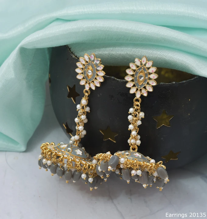 Jaipur Meenakari Earrings  uploaded by Joypur Sales on 5/8/2024