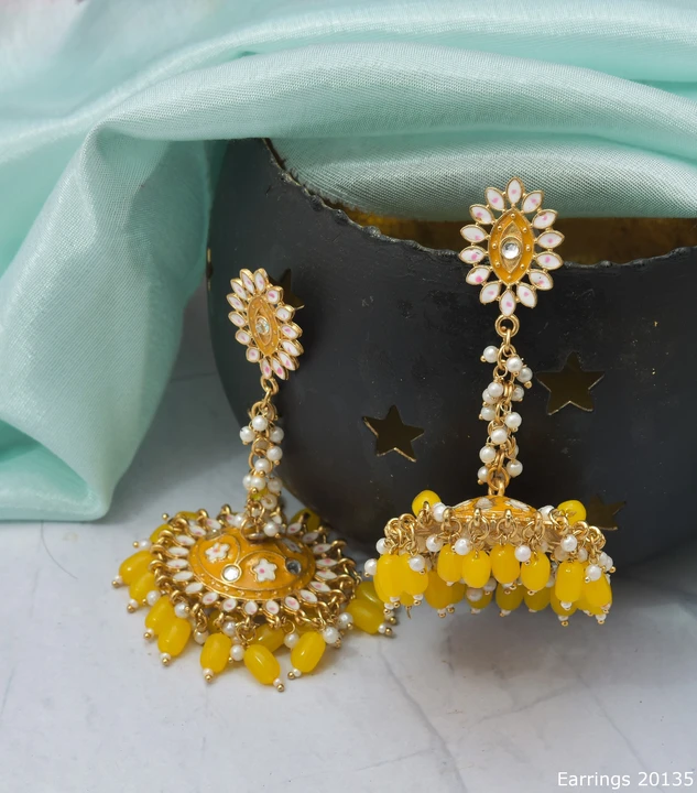 Jaipur Meenakari Earrings  uploaded by Joypur Sales on 4/10/2023