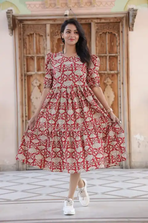 💫New collection 2023💫

👉Bagru Hand Printed Long Dress/ One piece 

👉in stock 
👉Frill type
👉Lat uploaded by Online selling  on 4/10/2023