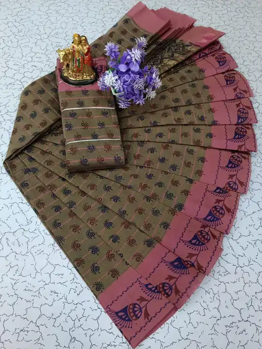 Print cotton saree uploaded by Kirthi Fashion on 4/10/2023