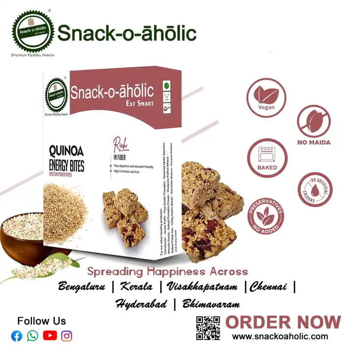Quinoa energy bites uploaded by Snackoaholic on 4/10/2023