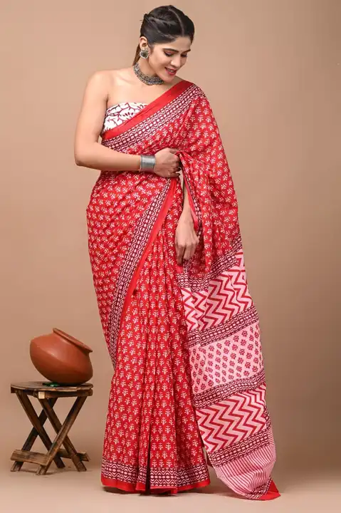 🍁NEW ARRIVAL 🍁

🍁Bagru Block Print Cotton mulmul sarees with blouse 

🍁All saree with same blous uploaded by Online selling  on 4/10/2023
