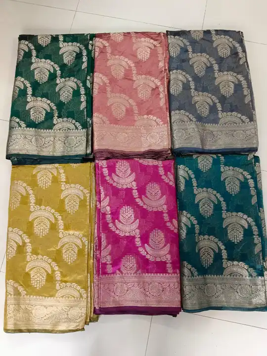 Organza silk sarees  uploaded by 1 Place For All Fashion  on 4/10/2023