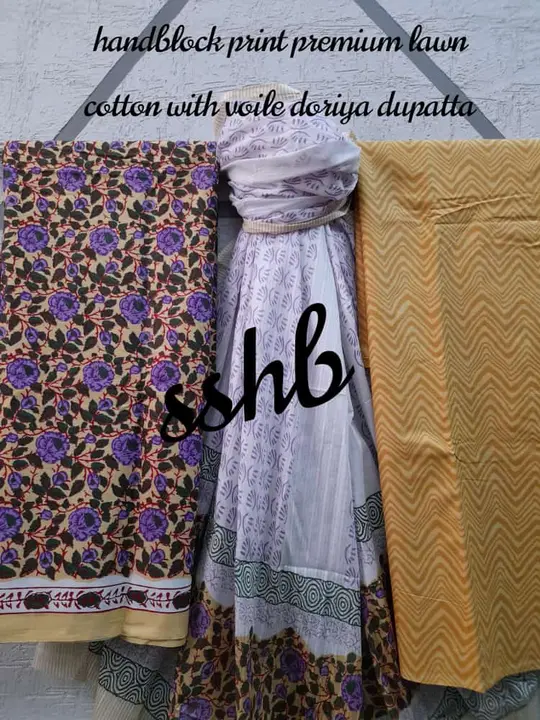 Block print suits set uploaded by Shiv shakti handloom bhiwani on 4/10/2023