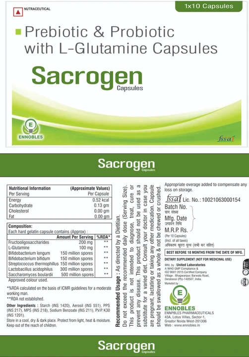 SACROGEN CAP uploaded by Ennobles Pharmaceutical on 4/10/2023