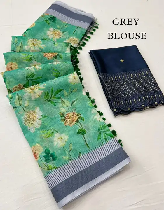 Lilen saree  uploaded by S.S. FASHION SURAT  on 4/10/2023