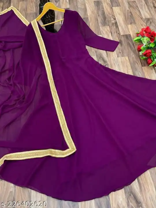 Gown with duppata  uploaded by Radhe Enterprise on 5/25/2024