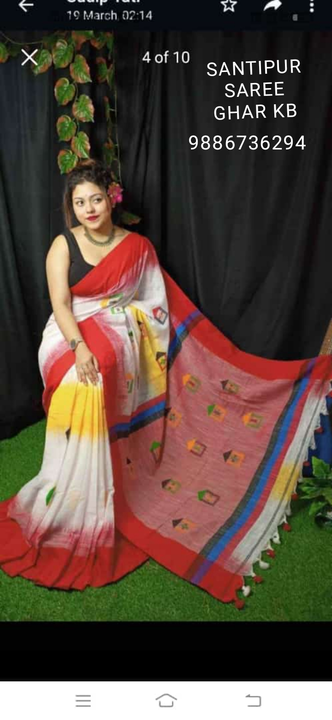 Khadi cotton itkot handwork saree  uploaded by business on 4/10/2023