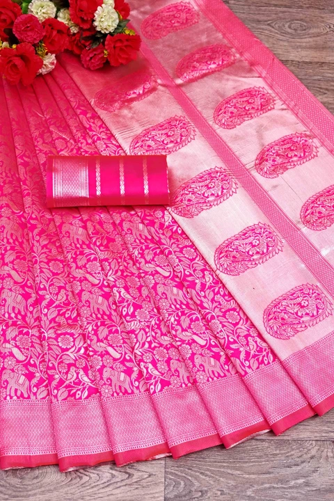 Rich pallu with allover flower design saree  uploaded by DHANANJAY CREATIONS on 4/10/2023