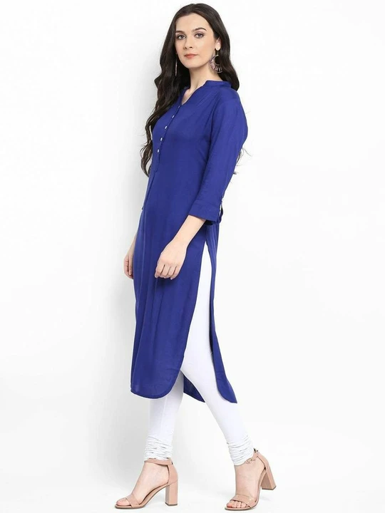 Blue kurti button women riyon stylish Western best quality uploaded by Rose creation on 4/10/2023
