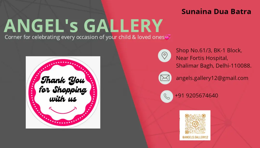 Visiting card store images of ANGEL's GALLERY