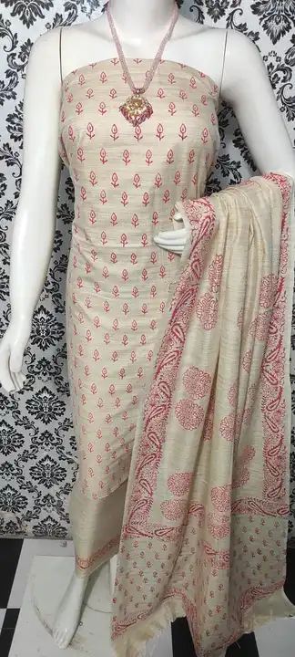 Cotton slub suits uploaded by WeaveMe India on 4/10/2023
