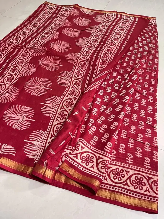 handbook natural dye dabu print saree uploaded by Virasat kala chanderi on 4/10/2023